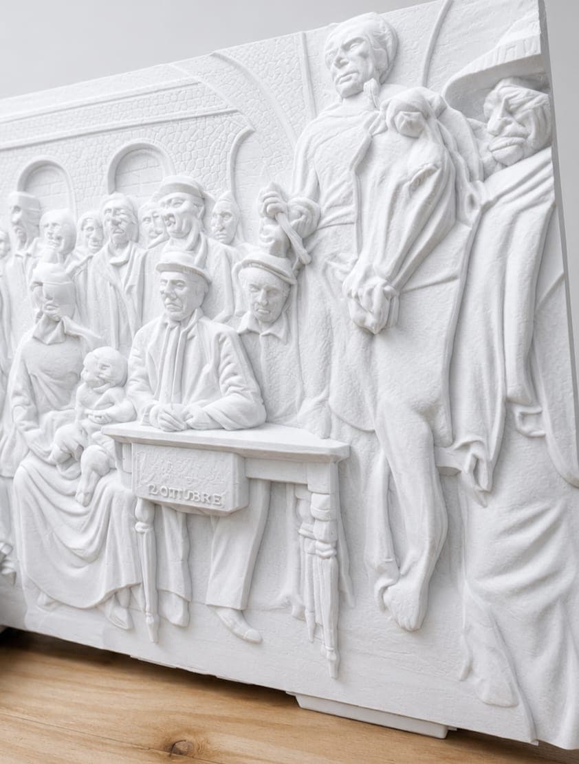 Escultura artística impresa en 3D en resina de alta definición por Tunguis